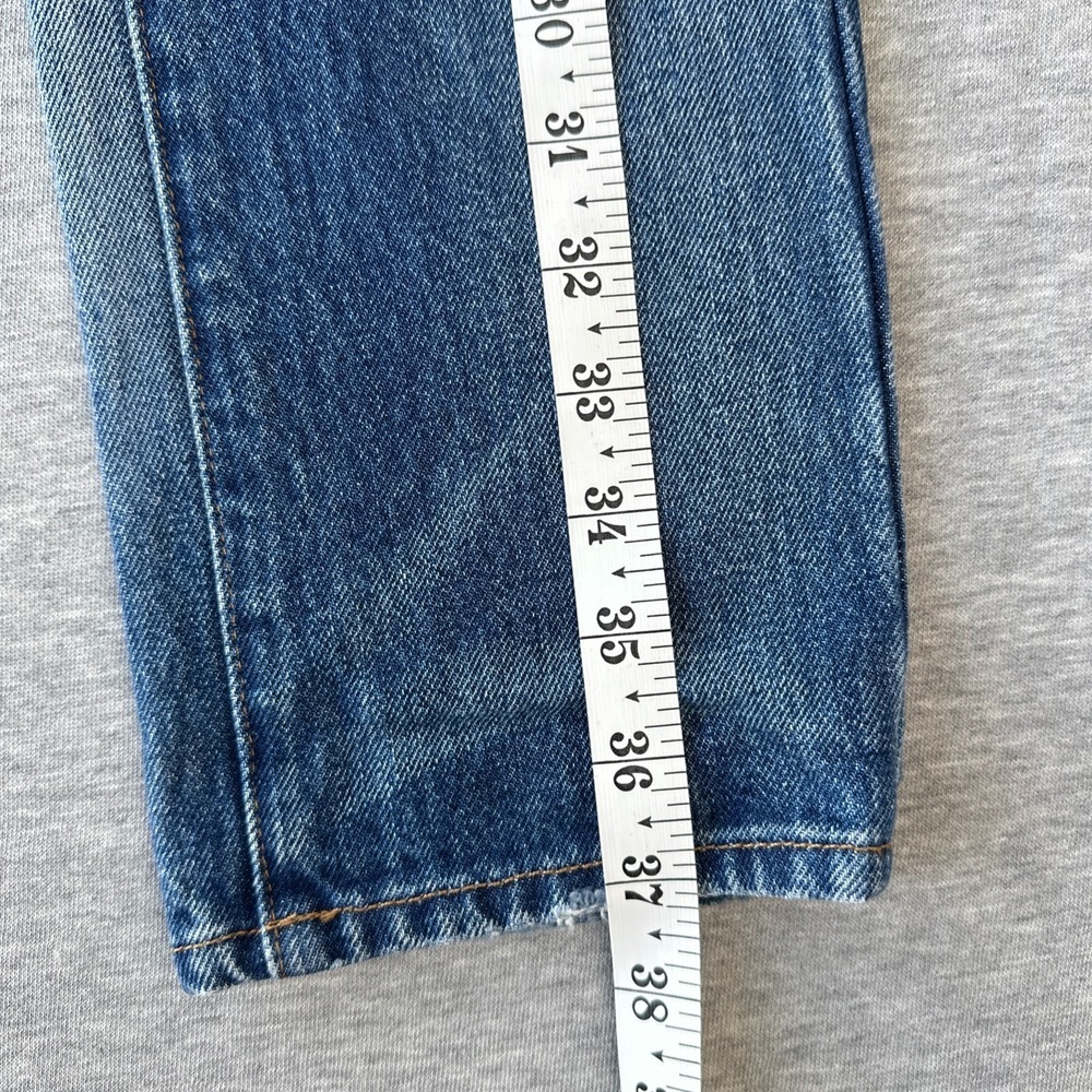 Current Elliott The Slouchy Skinny Jeans Zephyr Destroy Blue W24 Made in USA - Picture 12 of 16